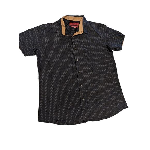 Franky Max Shirt Mens XL Short Sleeve Button Casual Collared Geometric Pattern - Picture 12 of 13